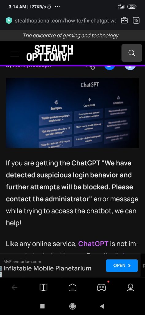 رفع مشکل  We have detected suspicious login behavior در چت جی پی تی (ChatGPT)