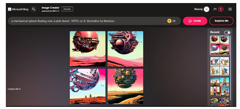 نحوه استفاده از Bing Image Creator برای ایجاد هنر هوش مصنوعی